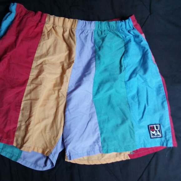 Vintage Zuma Beach Color Block Lined Swim Shorts - Picture 2 of 8